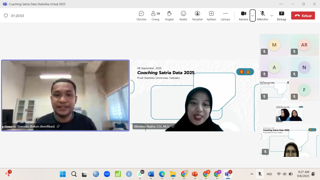 Tingkatkan Daya Saing, Statistika UNTAD Gelar Coaching Satria Data 2025