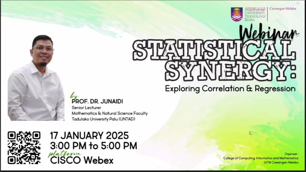 Webinar “Statistical Synergy: Exploring Correlation & Regression” Bersama Dosen Statistika UNTAD