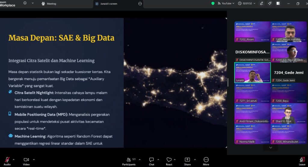 Dosen Prodi Statistika FMIPA UNTAD Menjadi Narasumber Edukasi Statistik BPS Sulawesi Tengah