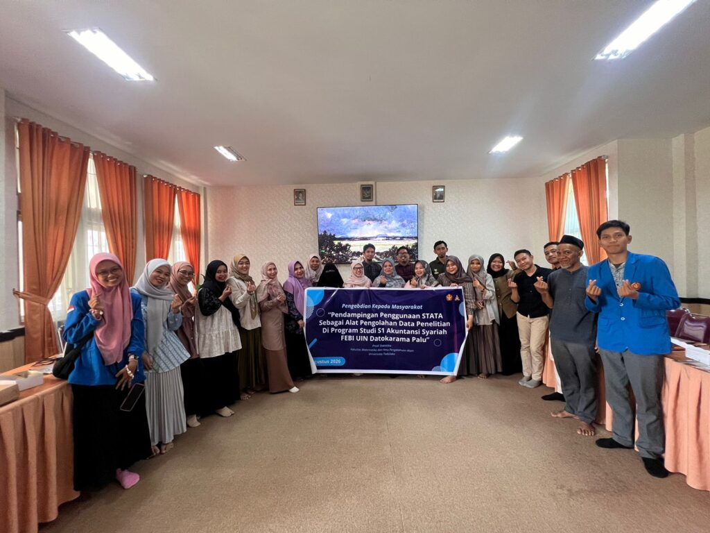 Dosen Prodi Statistika Laksanakan Pengabdian kepada Masyarakat melalui Pendampingan Penggunaan STATA di UIN Datokarama Palu